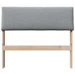 Casa si Gradina - Mobilier - Paturi si accesorii - Accesorii paturi - Tablie de pat tapitata Gri deschis 90 cm Lemn de pin masiv - Infinity.ro