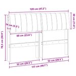 Casa si Gradina - Mobilier - Paturi si accesorii - Accesorii paturi - Tablie de pat tapitata Gri taupe 120 cm Lemn de pin masiv - Infinity.ro