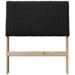 Casa si Gradina - Mobilier - Paturi si accesorii - Accesorii paturi - Tablie de pat tapitata Negru 75 cm Lemn de pin masiv - Infinity.ro