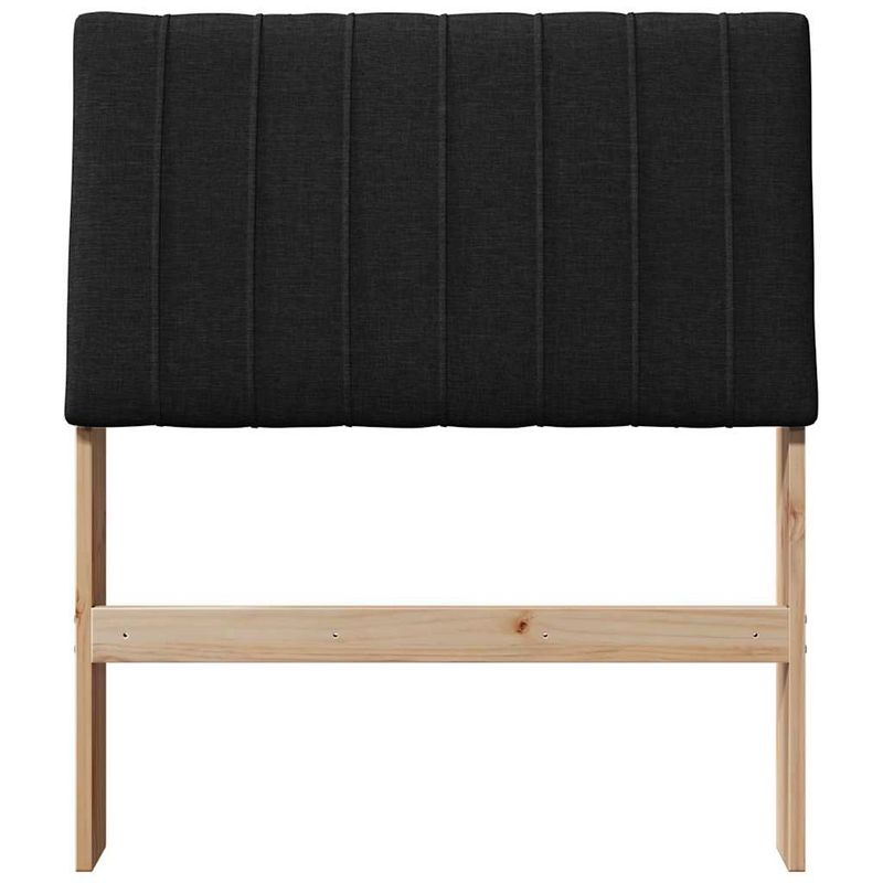 Casa si Gradina - Mobilier - Paturi si accesorii - Accesorii paturi - Tablie de pat tapitata Negru 75 cm Lemn de pin masiv - Infinity.ro