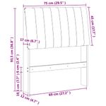 Casa si Gradina - Mobilier - Paturi si accesorii - Accesorii paturi - Tablie de pat tapitata Gri deschis 75 cm Lemn de pin masiv - Infinity.ro