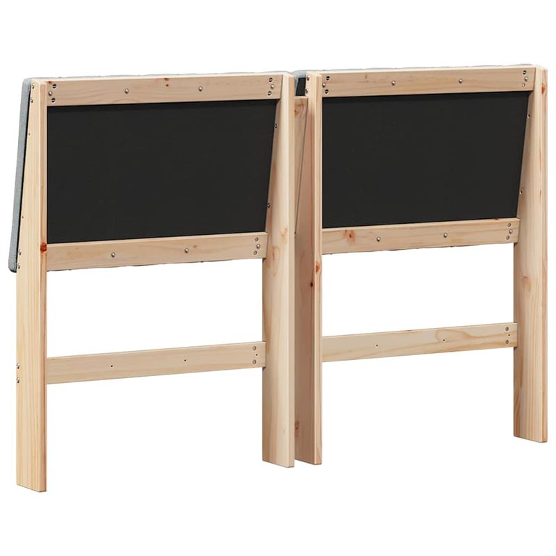 Casa si Gradina - Mobilier - Paturi si accesorii - Accesorii paturi - Tablie de pat tapitata Gri deschis 135 cm Lemn de pin masiv - Infinity.ro