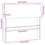 Casa si Gradina - Mobilier - Paturi si accesorii - Accesorii paturi - Tablie de pat tapitata Gri deschis 90 cm Lemn de pin masiv - Infinity.ro
