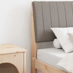 Casa si Gradina - Mobilier - Paturi si accesorii - Accesorii paturi - Tablie de pat tapitata Gri taupe 90 cm Lemn de pin masiv - Infinity.ro