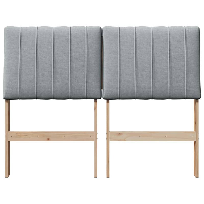 Casa si Gradina - Mobilier - Paturi si accesorii - Accesorii paturi - Tablie de pat tapitata Gri deschis 120 cm Lemn de pin masiv - Infinity.ro