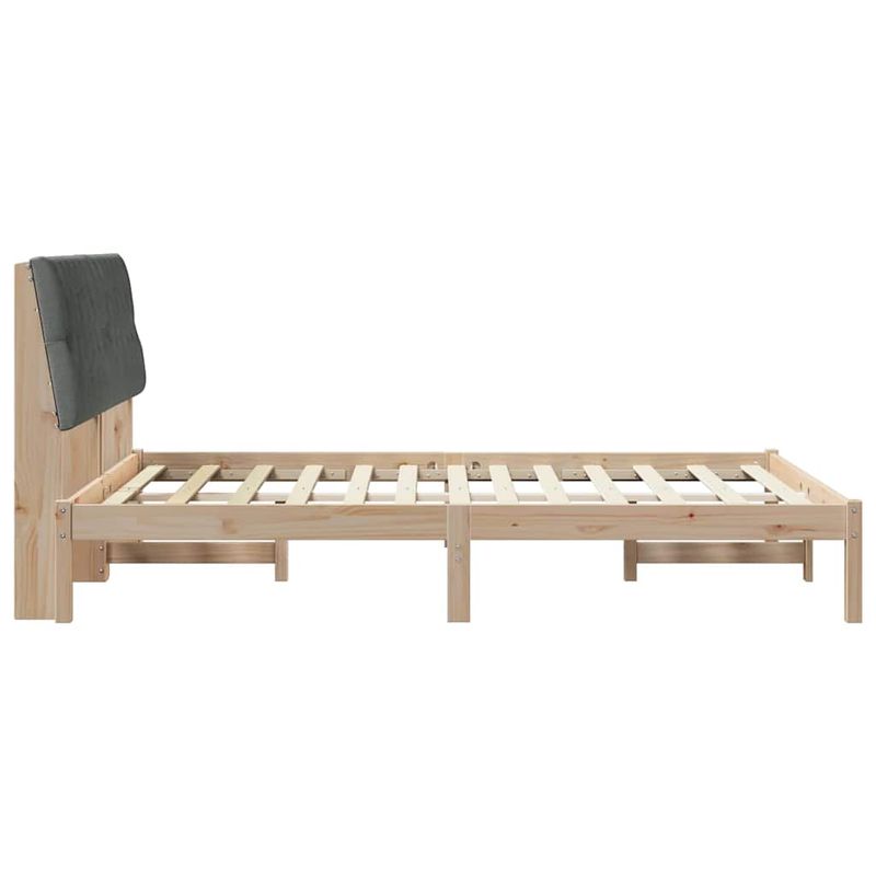 Casa si Gradina - Mobilier - Paturi si accesorii - Paturi - Cadru de pat cu tablie tapitata cu headboard Maro 120 x 190 cm - Infinity.ro