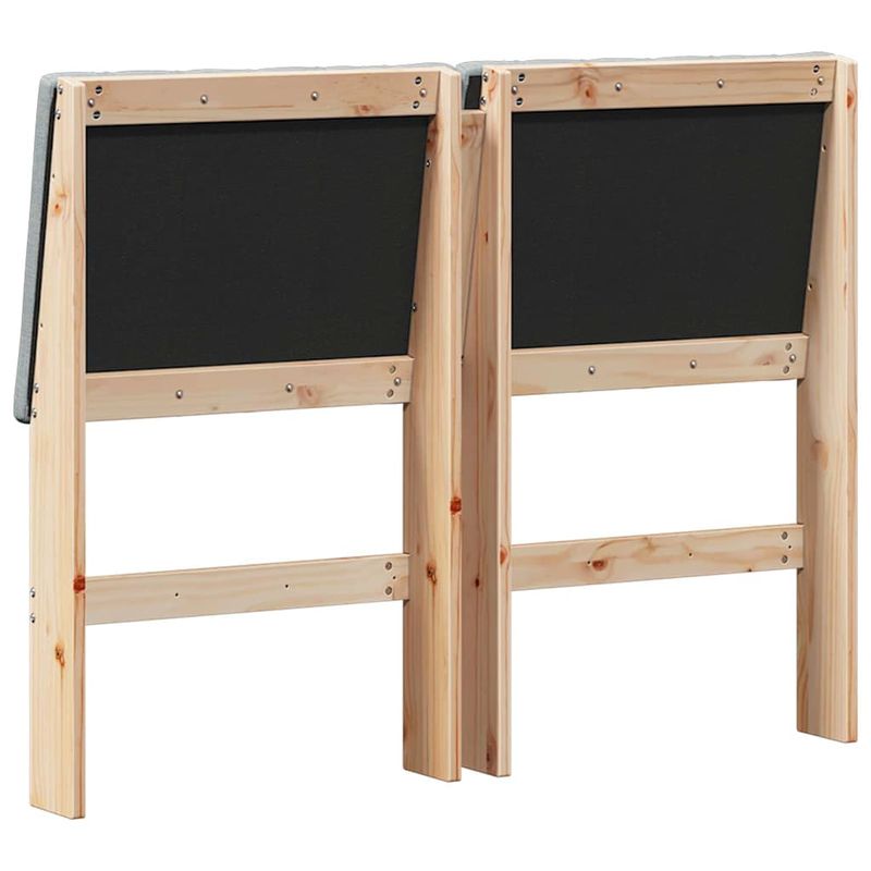 Casa si Gradina - Mobilier - Paturi si accesorii - Accesorii paturi - Tablie de pat tapitata Gri deschis 120 cm Lemn de pin masiv - Infinity.ro