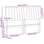 Casa si Gradina - Mobilier - Paturi si accesorii - Accesorii paturi - Tablie de pat tapitata Gri deschis 135 cm Lemn de pin masiv - Infinity.ro