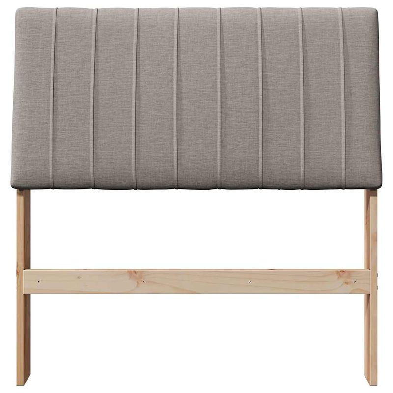 Casa si Gradina - Mobilier - Paturi si accesorii - Accesorii paturi - Tablie de pat tapitata Gri taupe 90 cm Lemn de pin masiv - Infinity.ro