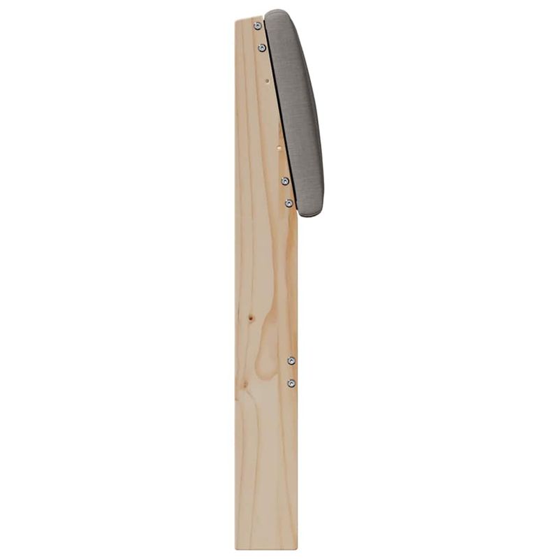 Casa si Gradina - Mobilier - Paturi si accesorii - Accesorii paturi - Tablie de pat tapitata Gri taupe 140 cm Lemn de pin masiv - Infinity.ro