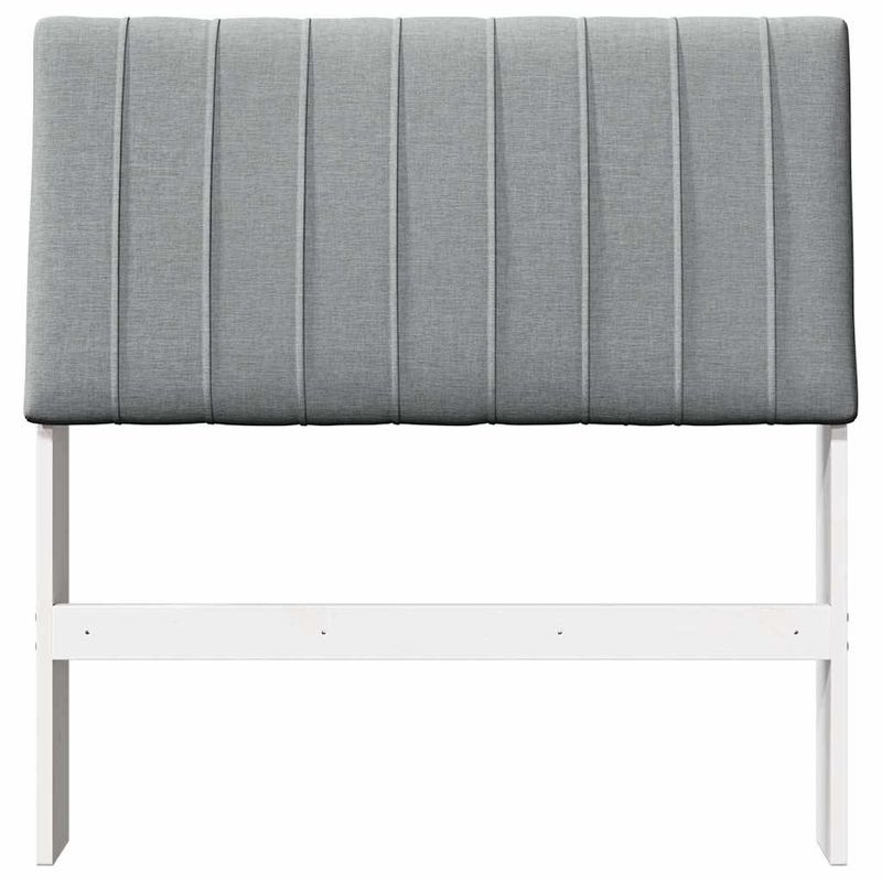 Casa si Gradina - Mobilier - Paturi si accesorii - Accesorii paturi - Tablie de pat tapitata Gri deschis 90 cm Lemn de pin masiv - Infinity.ro