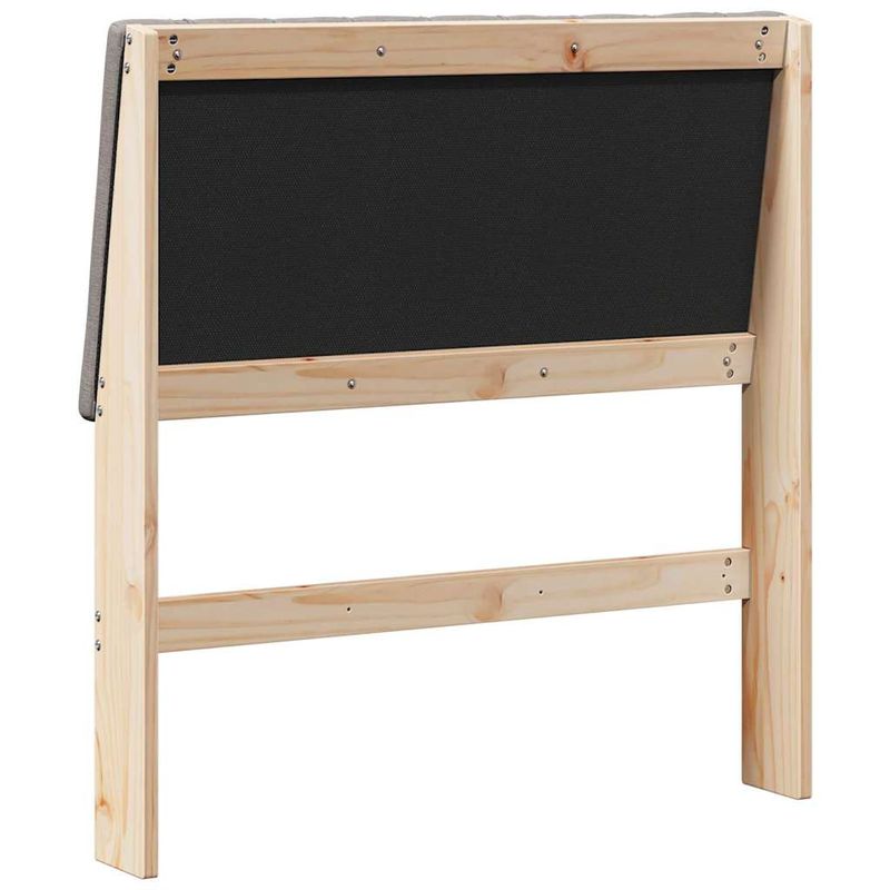 Casa si Gradina - Mobilier - Paturi si accesorii - Accesorii paturi - Tablie de pat tapitata Gri taupe 90 cm Lemn de pin masiv - Infinity.ro