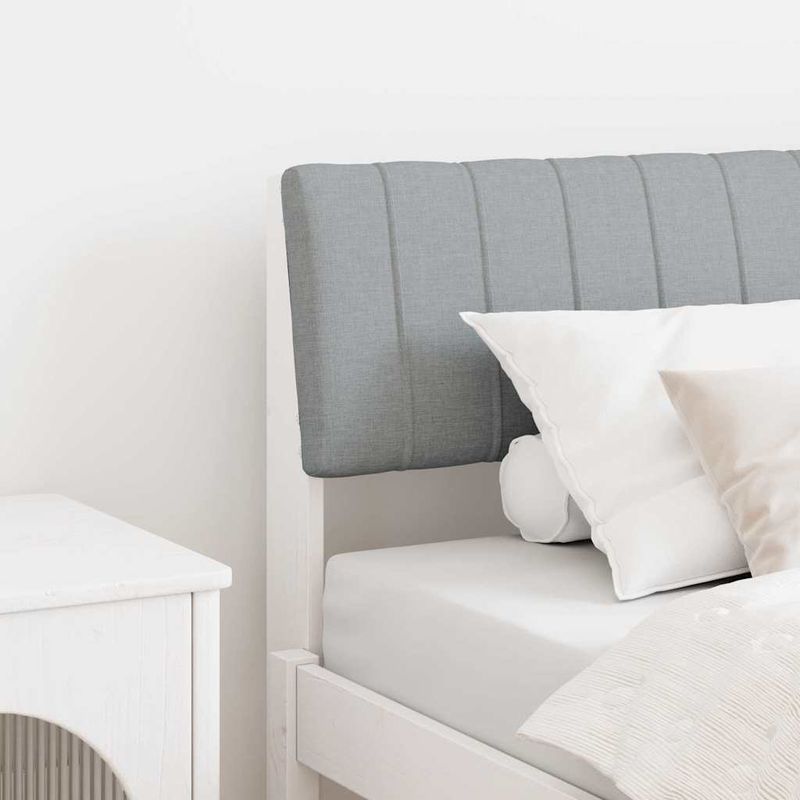 Casa si Gradina - Mobilier - Paturi si accesorii - Accesorii paturi - Tablie de pat tapitata Gri deschis 80 cm Lemn de pin masiv - Infinity.ro