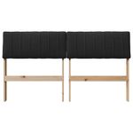 Casa si Gradina - Mobilier - Paturi si accesorii - Accesorii paturi - Tablie de pat tapitata Negru 140 cm Lemn de pin masiv - Infinity.ro