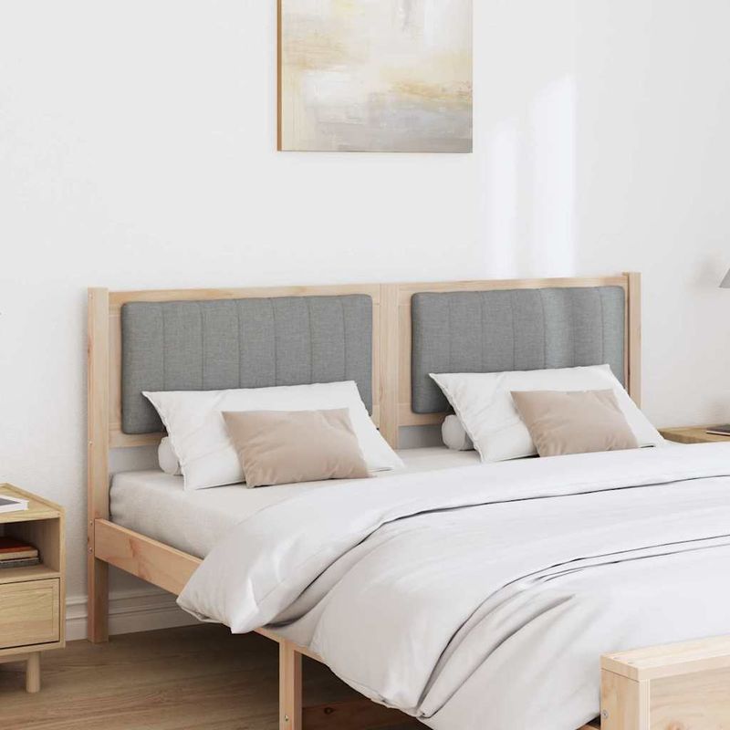 Casa si Gradina - Mobilier - Paturi si accesorii - Accesorii paturi - Tablie de pat tapitata cu Tablie de pat Maro 150 cm Lemn de pin masiv - Infinity.ro