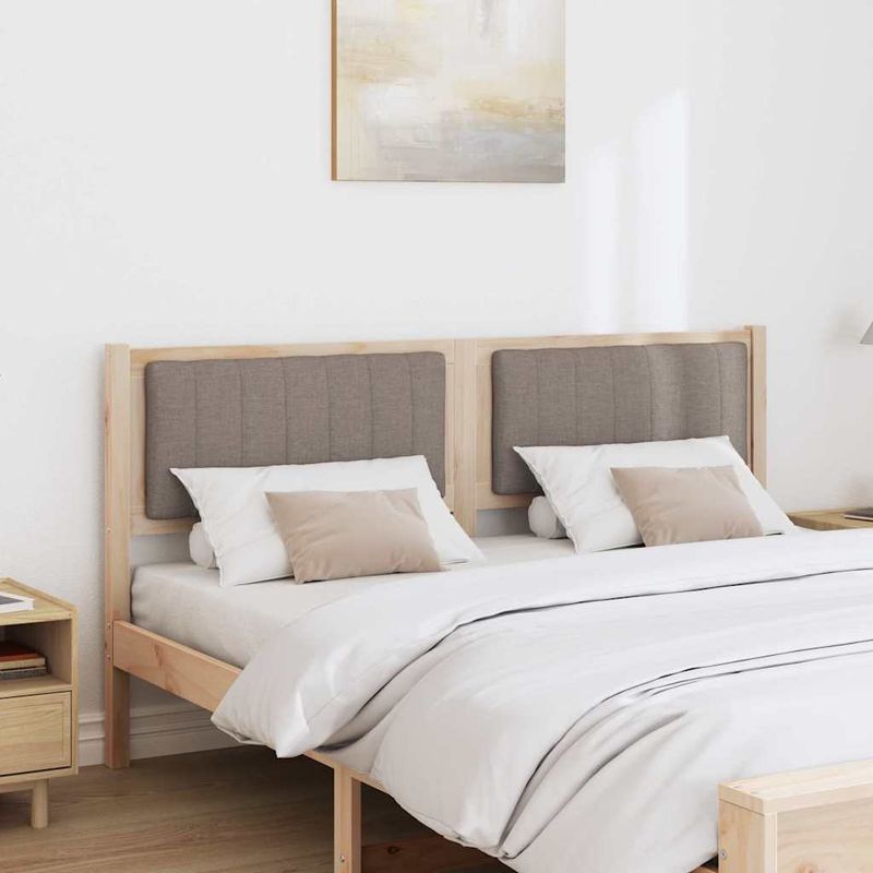 Casa si Gradina - Mobilier - Paturi si accesorii - Accesorii paturi - Tablie de pat tapitata cu Tablie de pat Maro 150 cm Lemn de pin masiv - Infinity.ro