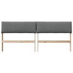 Casa si Gradina - Mobilier - Paturi si accesorii - Accesorii paturi - Tablie de pat tapitata Gri inchis 180 cm Lemn de pin masiv - Infinity.ro