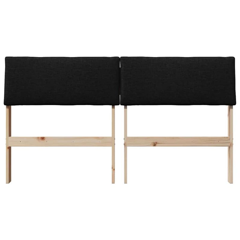 Casa si Gradina - Mobilier - Paturi si accesorii - Accesorii paturi - Tablie de pat tapitata Negru 160 cm Lemn de pin masiv - Infinity.ro