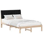 Casa si Gradina - Mobilier - Paturi si accesorii - Paturi - Cadru de pat cu tablie tapitata cu headboard Maro 120 x 190 cm - Infinity.ro