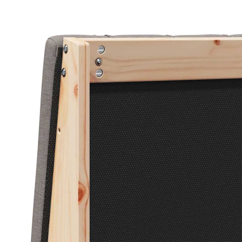 Casa si Gradina - Mobilier - Paturi si accesorii - Accesorii paturi - Tablie de pat tapitata Gri taupe 90 cm Lemn de pin masiv - Infinity.ro