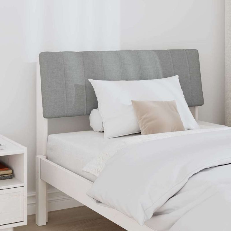 Casa si Gradina - Mobilier - Paturi si accesorii - Accesorii paturi - Tablie de pat tapitata Gri deschis 90 cm Lemn de pin masiv - Infinity.ro