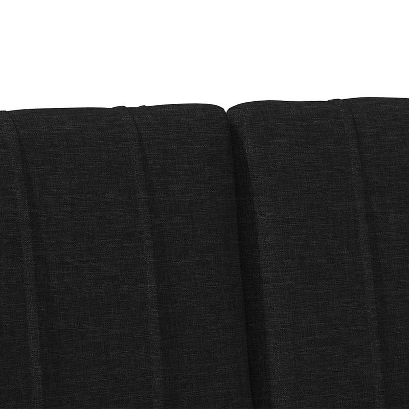 Casa si Gradina - Mobilier - Paturi si accesorii - Accesorii paturi - Tablie de pat tapitata Negru 140 cm Lemn de pin masiv - Infinity.ro