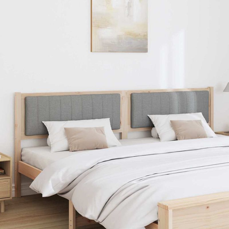 Casa si Gradina - Mobilier - Paturi si accesorii - Accesorii paturi - Tablie de pat tapitata cu Tablie de pat Maro 200 cm Lemn de pin masiv - Infinity.ro