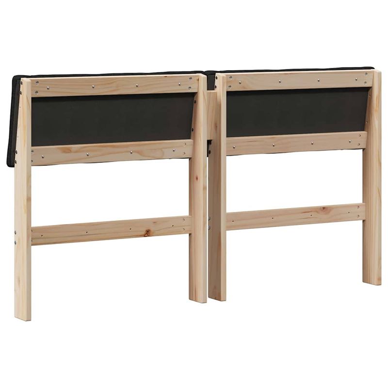 Casa si Gradina - Mobilier - Paturi si accesorii - Accesorii paturi - Tablie de pat tapitata Negru 160 cm Lemn de pin masiv - Infinity.ro