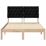 Casa si Gradina - Mobilier - Paturi si accesorii - Paturi - Cadru de pat cu tablie tapitata cu headboard Maro 120 x 190 cm - Infinity.ro