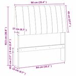 Casa si Gradina - Mobilier - Paturi si accesorii - Accesorii paturi - Tablie de pat tapitata Gri taupe 90 cm Lemn de pin masiv - Infinity.ro