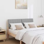 Casa si Gradina - Mobilier - Paturi si accesorii - Accesorii paturi - Tablie de pat tapitata Gri deschis 120 cm Lemn de pin masiv - Infinity.ro