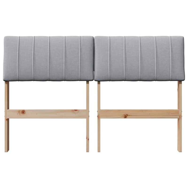 Casa si Gradina - Mobilier - Paturi si accesorii - Accesorii paturi - Tablie de pat tapitata Gri deschis 120 cm Lemn de pin masiv - Infinity.ro