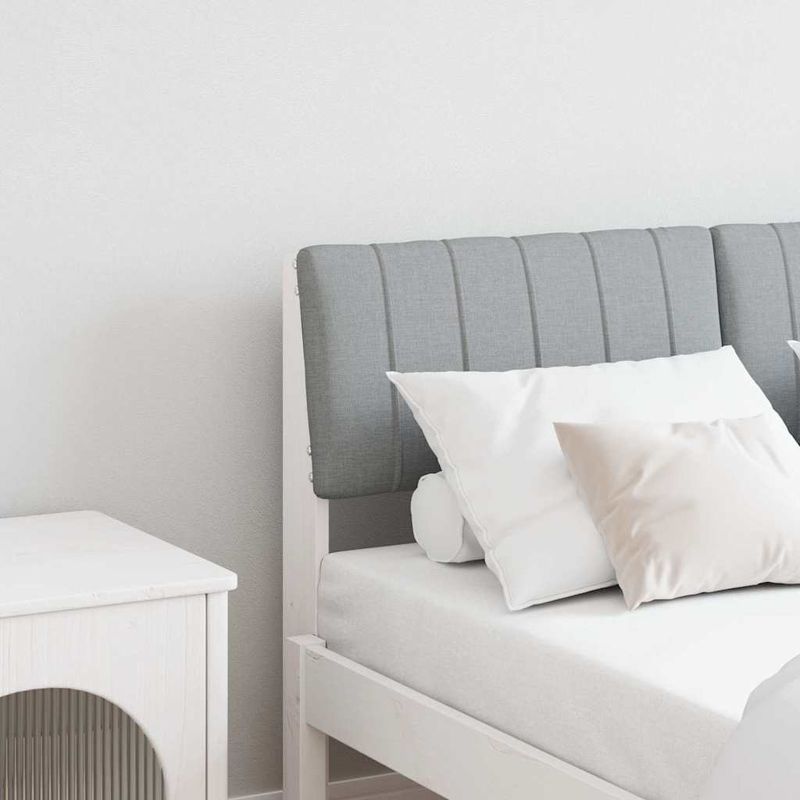 Casa si Gradina - Mobilier - Paturi si accesorii - Accesorii paturi - Tablie de pat tapitata Gri deschis 120 cm Lemn de pin masiv - Infinity.ro