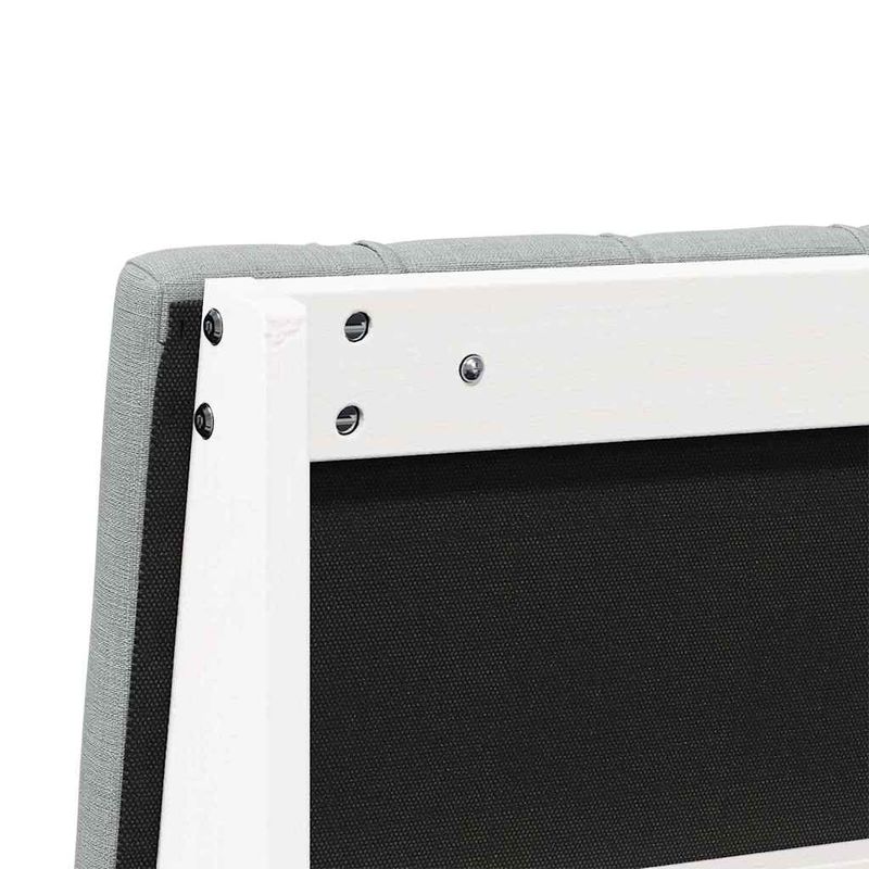 Casa si Gradina - Mobilier - Paturi si accesorii - Accesorii paturi - Tablie de pat tapitata Gri deschis 90 cm Lemn de pin masiv - Infinity.ro