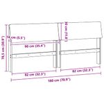 Casa si Gradina - Mobilier - Paturi si accesorii - Accesorii paturi - Tablie de pat tapitata Gri inchis 180 cm Lemn de pin masiv - Infinity.ro