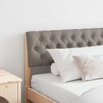 Casa si Gradina - Mobilier - Paturi si accesorii - Accesorii paturi - Tablie de pat tapitata Gri taupe 180 cm Lemn de pin masiv - Infinity.ro