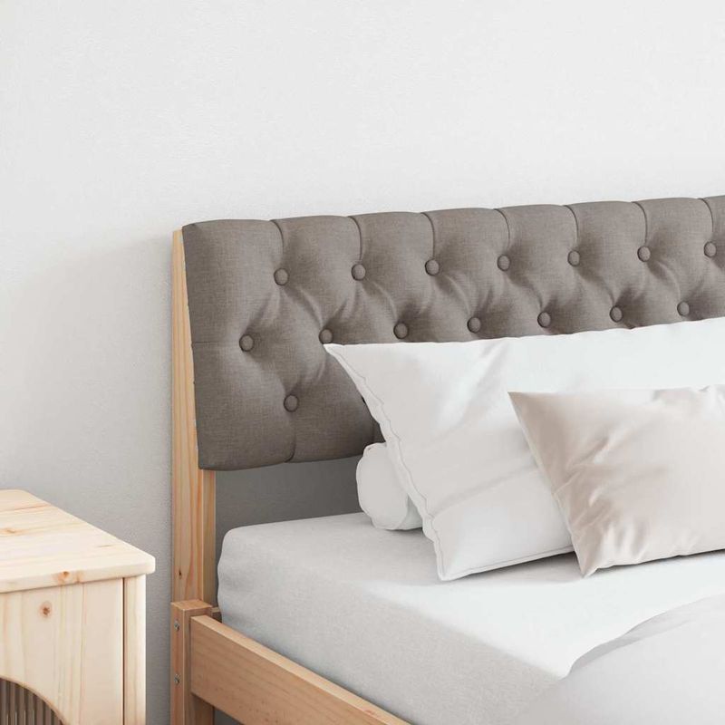 Casa si Gradina - Mobilier - Paturi si accesorii - Accesorii paturi - Tablie de pat tapitata Gri taupe 180 cm Lemn de pin masiv - Infinity.ro