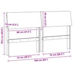 Casa si Gradina - Mobilier - Paturi si accesorii - Accesorii paturi - Tablie de pat tapitata Negru 160 cm Lemn de pin masiv - Infinity.ro