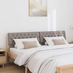 Casa si Gradina - Mobilier - Paturi si accesorii - Accesorii paturi - Tablie de pat tapitata Gri taupe 180 cm Lemn de pin masiv - Infinity.ro