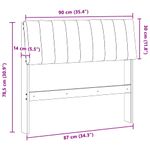 Casa si Gradina - Mobilier - Paturi si accesorii - Accesorii paturi - Tablie de pat tapitata Gri deschis 90 cm Lemn de pin masiv - Infinity.ro