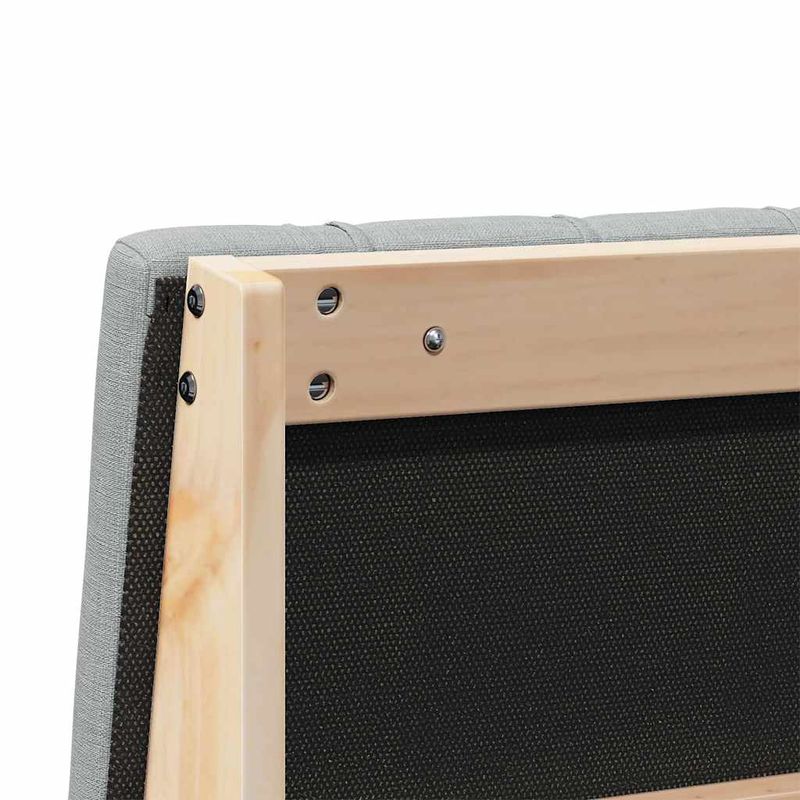 Casa si Gradina - Mobilier - Paturi si accesorii - Accesorii paturi - Tablie de pat tapitata Gri deschis 120 cm Lemn de pin masiv - Infinity.ro