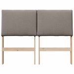 Casa si Gradina - Mobilier - Paturi si accesorii - Accesorii paturi - Tablie de pat tapitata Gri taupe 120 cm Lemn de pin masiv - Infinity.ro