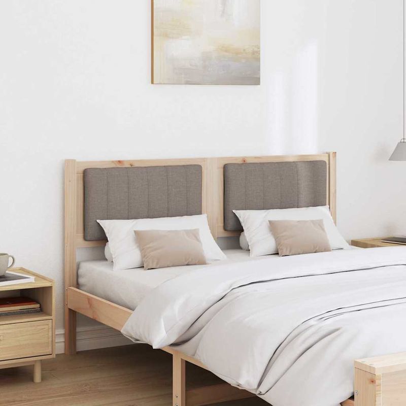 Casa si Gradina - Mobilier - Paturi si accesorii - Accesorii paturi - Tablie de pat tapitata cu Tablie de pat Maro 135 cm Lemn de pin masiv - Infinity.ro