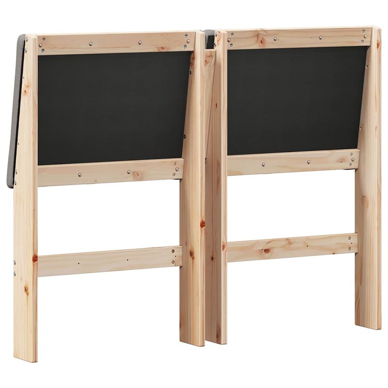 Casa si Gradina - Mobilier - Paturi si accesorii - Accesorii paturi - Tablie de pat tapitata Gri taupe 120 cm Lemn de pin masiv - Infinity.ro