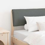 Casa si Gradina - Mobilier - Paturi si accesorii - Accesorii paturi - Tablie de pat tapitata Gri inchis 100 cm Lemn de pin masiv - Infinity.ro