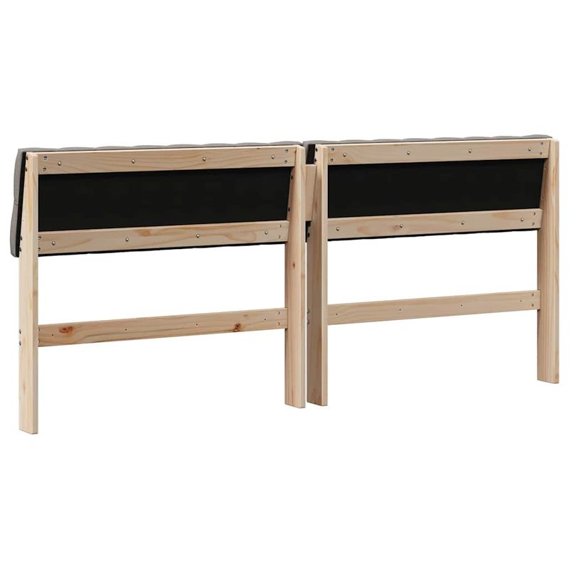 Casa si Gradina - Mobilier - Paturi si accesorii - Accesorii paturi - Tablie de pat tapitata Gri taupe 180 cm Lemn de pin masiv - Infinity.ro