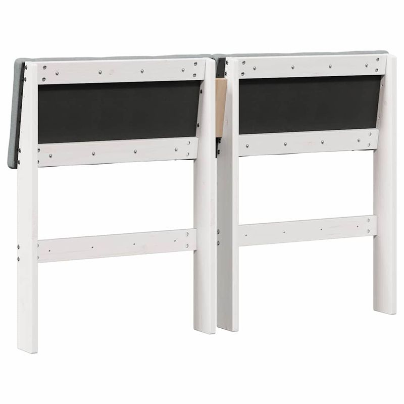 Casa si Gradina - Mobilier - Paturi si accesorii - Accesorii paturi - Tablie de pat tapitata Gri deschis 120 cm Lemn de pin masiv - Infinity.ro