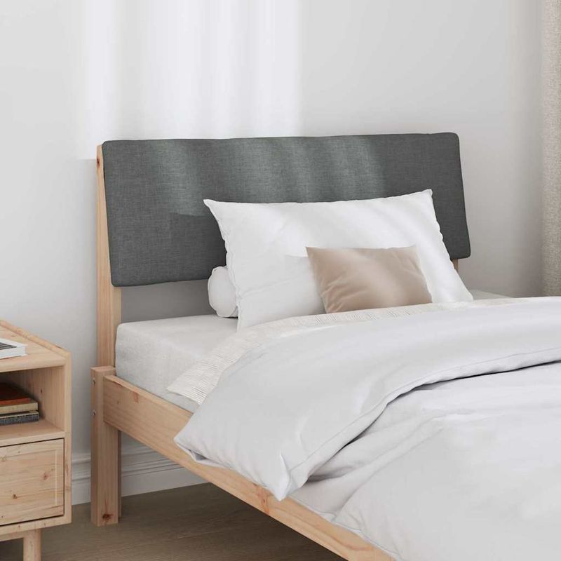 Casa si Gradina - Mobilier - Paturi si accesorii - Accesorii paturi - Tablie de pat tapitata Gri inchis 100 cm Lemn de pin masiv - Infinity.ro