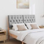 Casa si Gradina - Mobilier - Paturi si accesorii - Accesorii paturi - Tablie de pat tapitata Gri deschis 120 cm Lemn de pin masiv - Infinity.ro