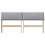 Casa si Gradina - Mobilier - Paturi si accesorii - Accesorii paturi - Tablie de pat tapitata Gri deschis 150 cm Lemn de pin masiv - Infinity.ro